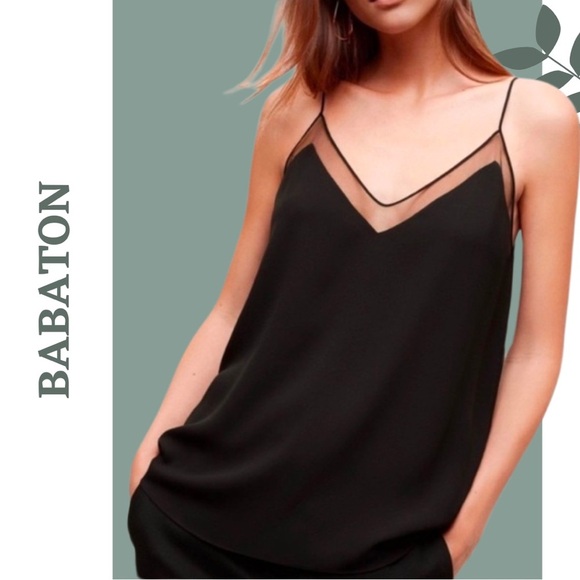 Aritzia Babaton Galen Camisole Mesh
Inlay Thin Strap Grey Green Size
Small - Picture 1 of 7